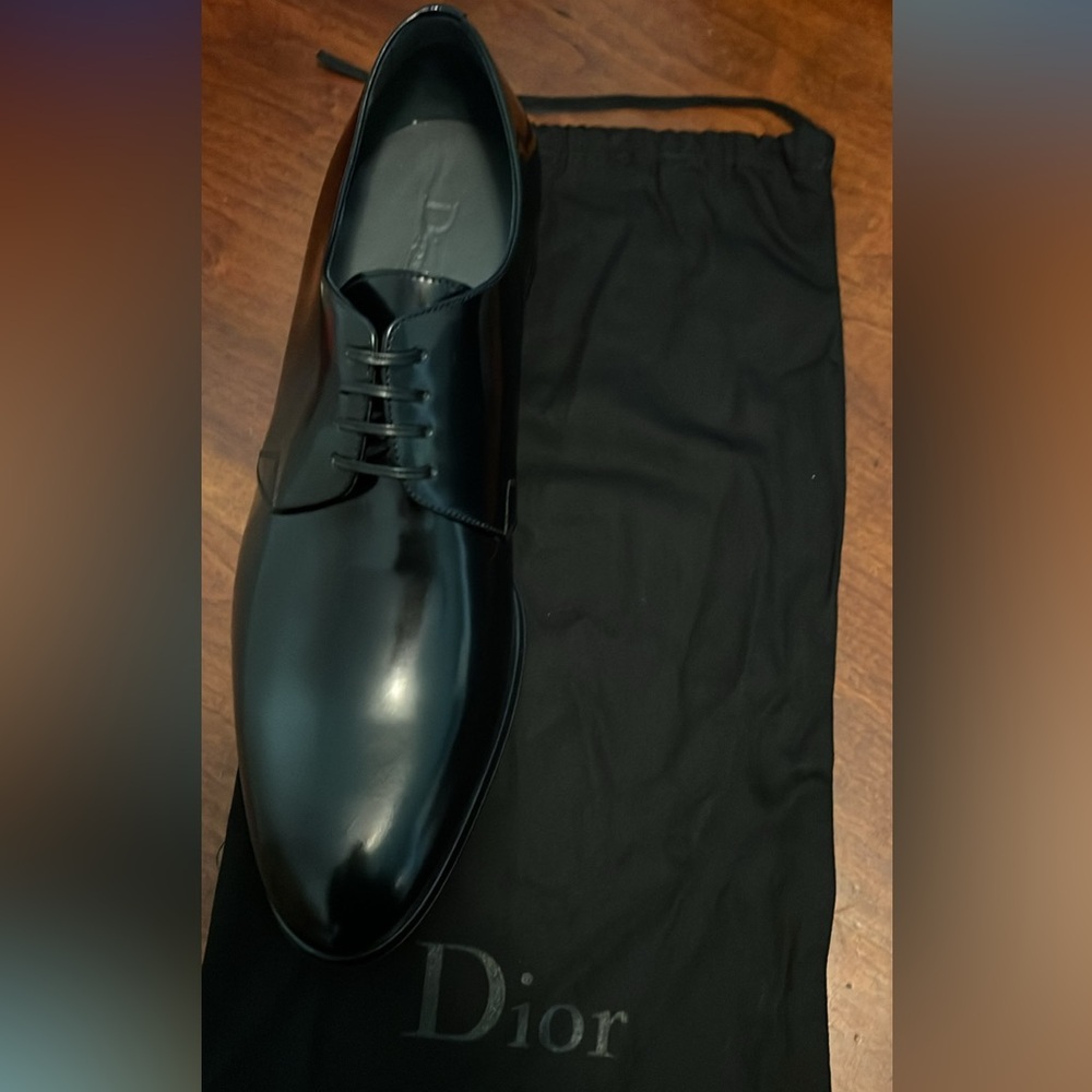 Dior Glossy Black Leather Oxford Shoe